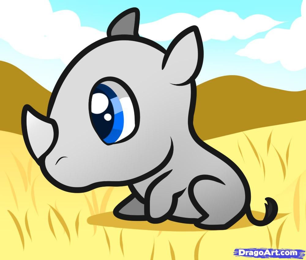 1000x848 how to draw a rhino for kids todraw cartoon drawings - Rhino Cartoon Drawing
