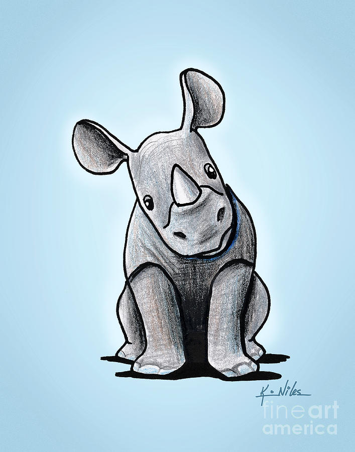 707x900 baby rhino drawing - Rhino Drawing