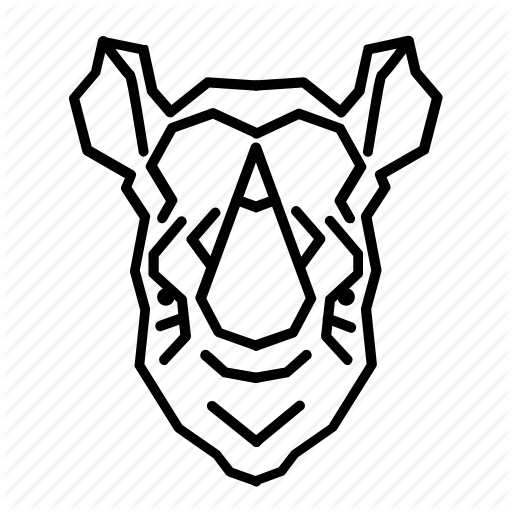 512x512 collection of free rhino drawing front face download on ui ex - Rhino Head Drawing