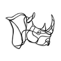 236x236 Rhino Logo - Rhino Outline Drawing