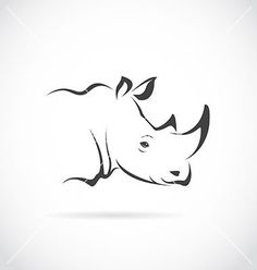 236x248 Rhino Outline Drawing - Rhino Outline Drawing