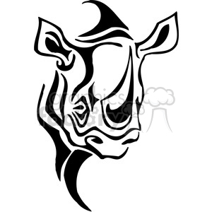 300x300 Wild Rhino Clipart Royalty Free Clipart - Rhino Outline Drawing