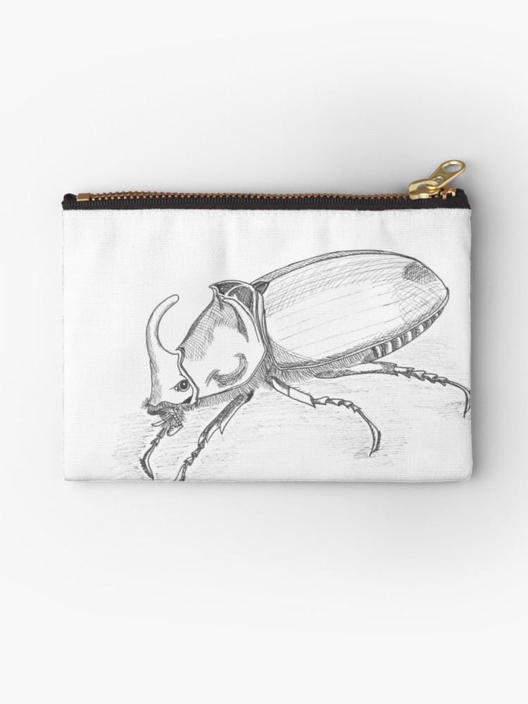 750x1000 sketch rhinoceros beetle studio pouches - Rhinoceros Beetle Drawing