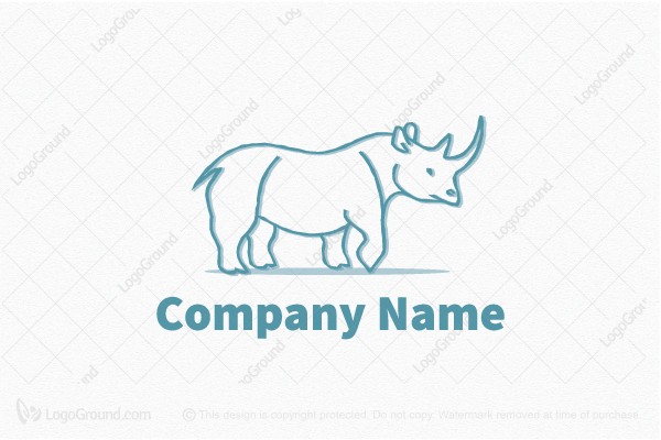 600x400 Rhino Drawing Logo - Rhinoceros Drawing