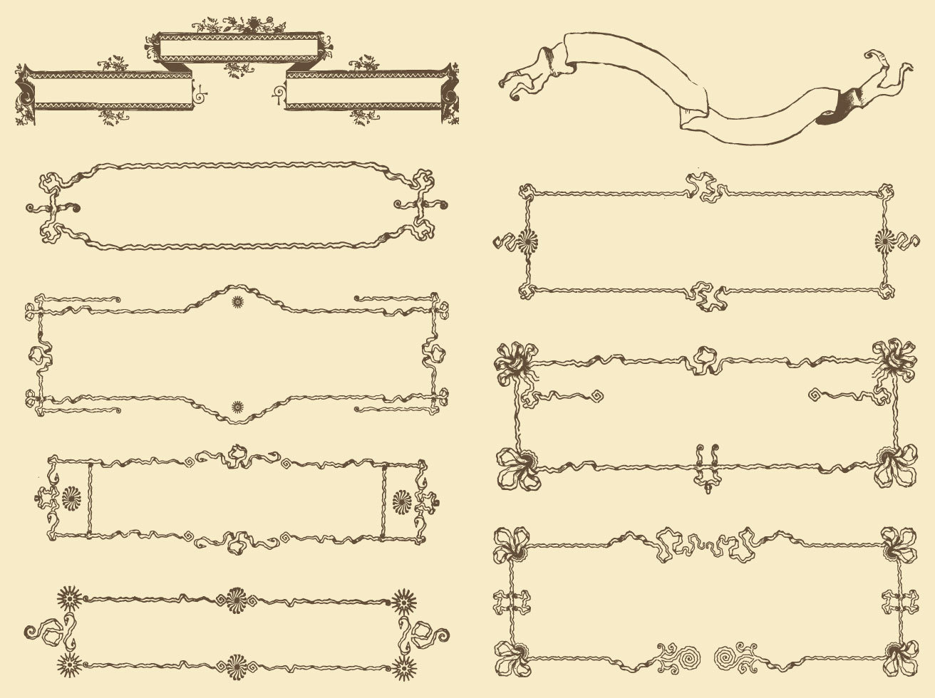 1312x980 Old Style Drawing Ribbon Banners Vector Art Graphics - Ribbon Banner Drawing