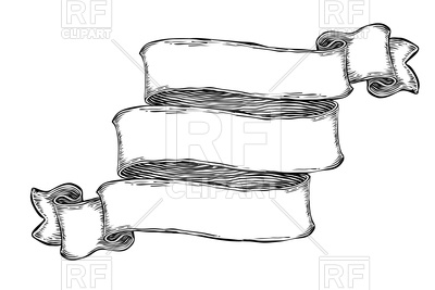 400x267 vintage hand drawn ribbon banner vector image of vintage pashabo - Ribbon Banner Drawing