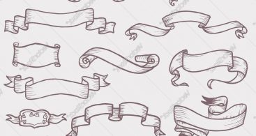 367x195 Banner Drawings Ribbons Vector Free Vector Art, Images, Graphics - Ribbon Banner Drawing