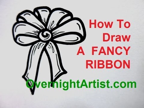 480x360 How To Draw A Fancy Bow - Ribbon Bow Drawing