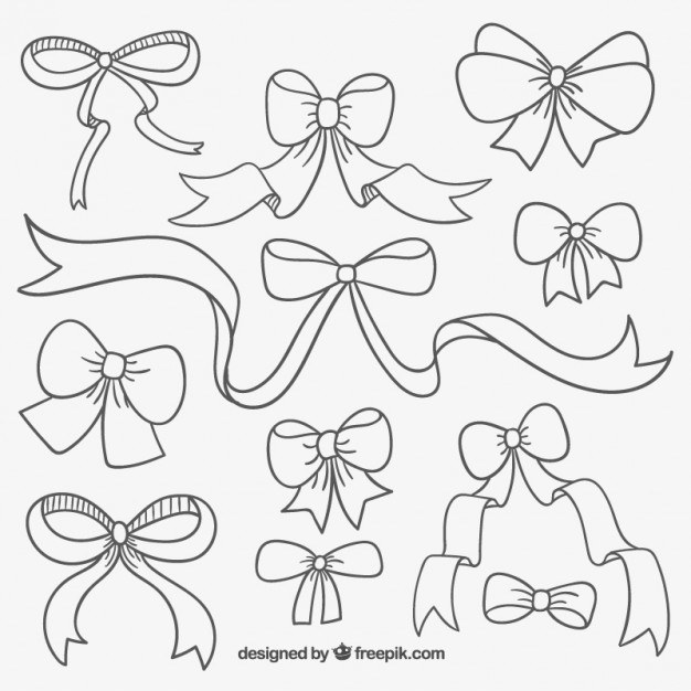 626x626 Bow Vectors, Photos And Free Download - Ribbon Bow Drawing