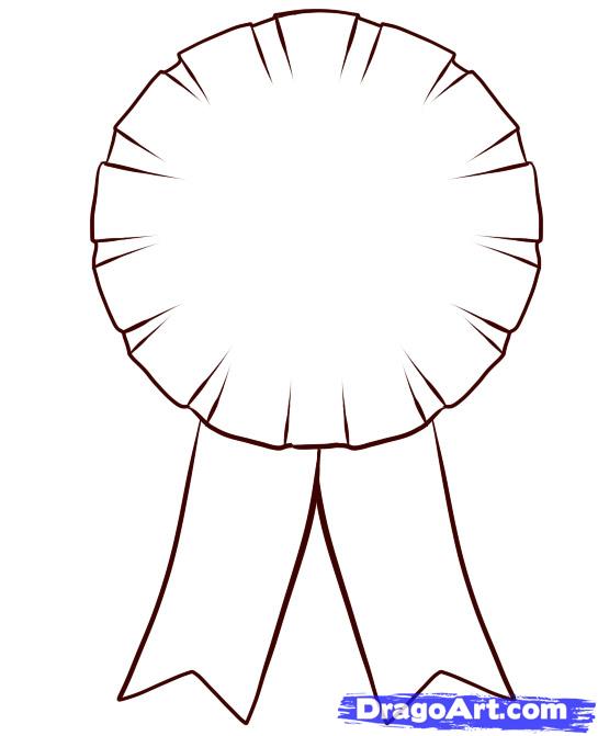 545x671 How To Draw A Ribbon, Step - Ribbon Drawing