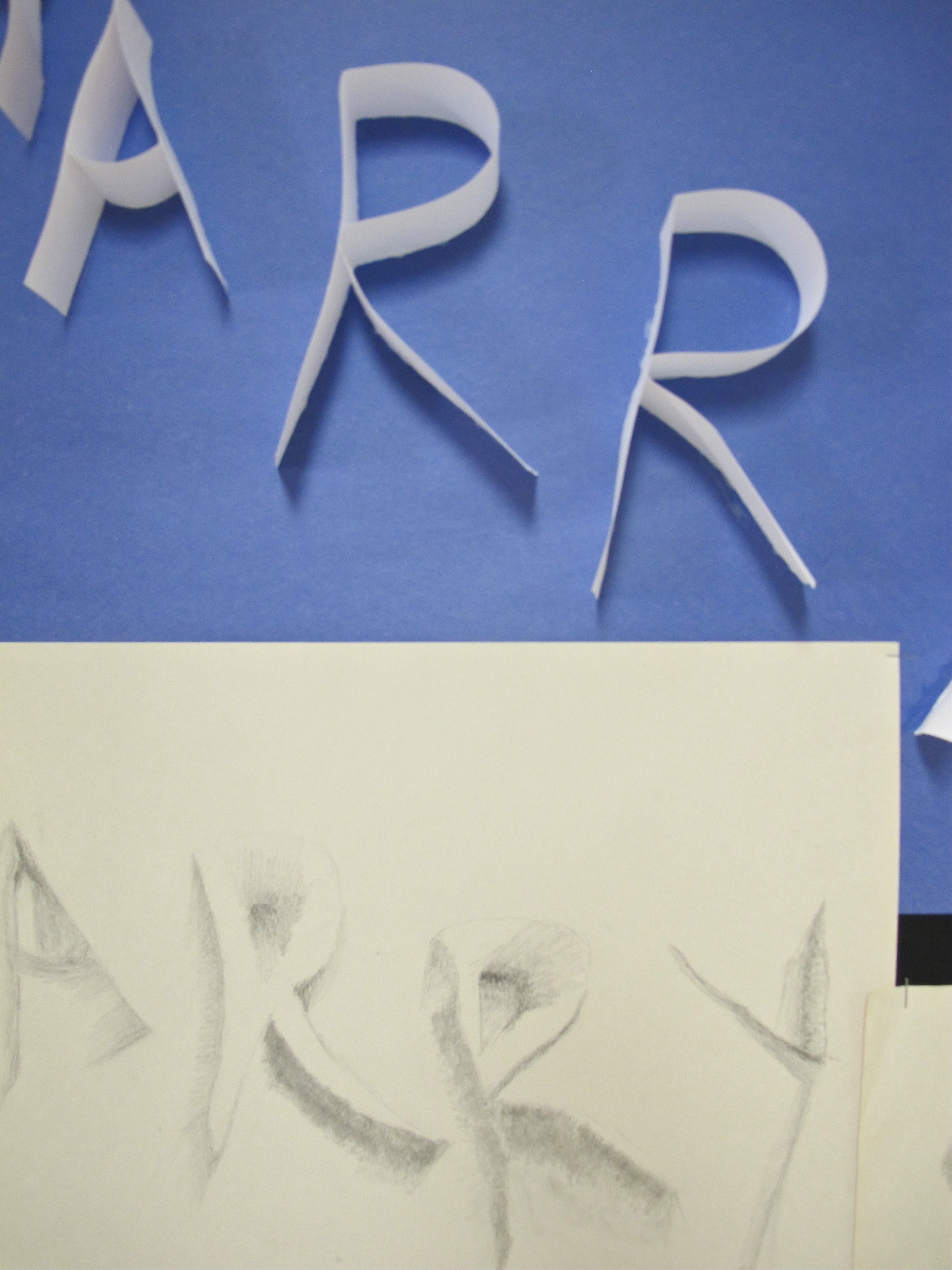 2736x3648 Grade Drawing Ribbon Letters Art Here And There - Ribbon Drawing Shading