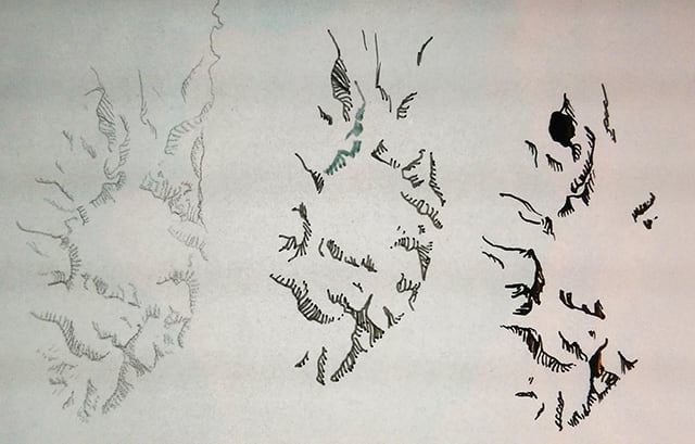 640x409 Hand Drawn Terrain - Ribbon Drawing Shading