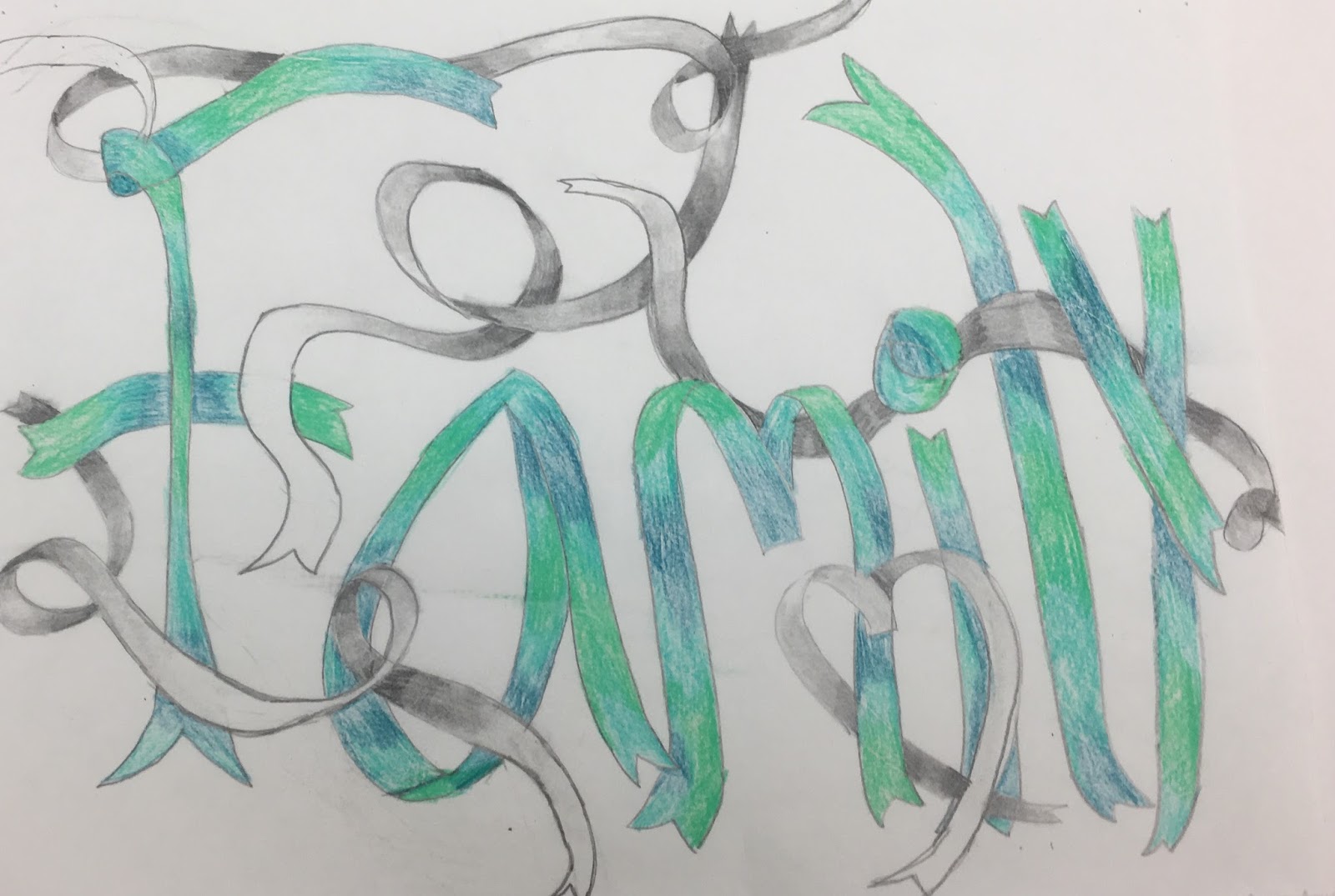 1600x1075 Mms Visual Art Grade Ribbon Drawings Mrs Roy - Ribbon Drawing Shading