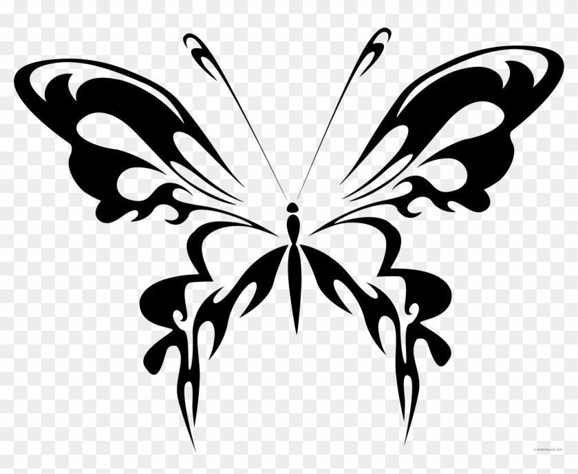 840x688 Butterfly Line Art Animal Free Black White Clipart - Ribbon Line Drawing
