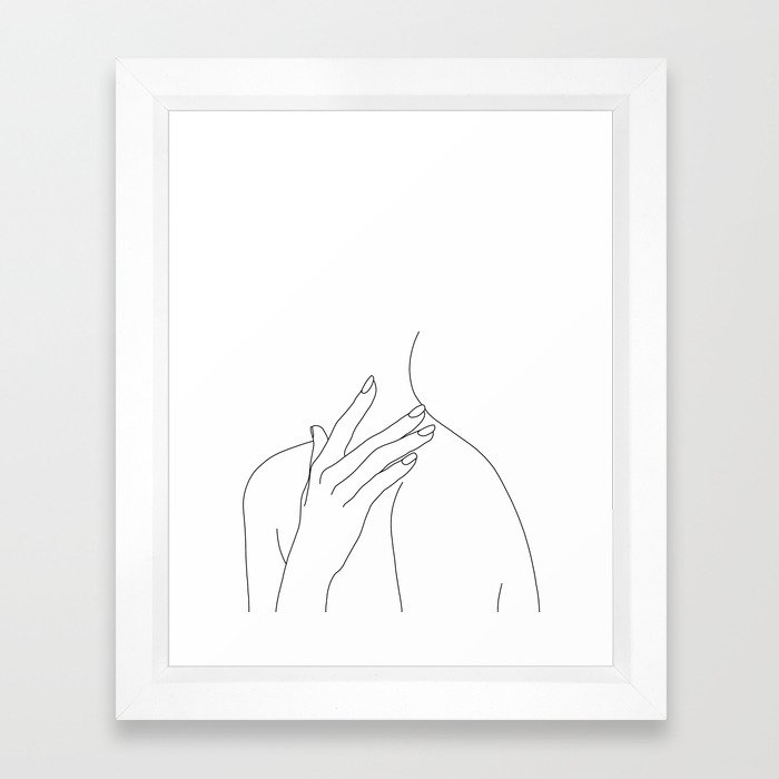 700x700 Female Body Line Drawing - Ribbon Line Drawing