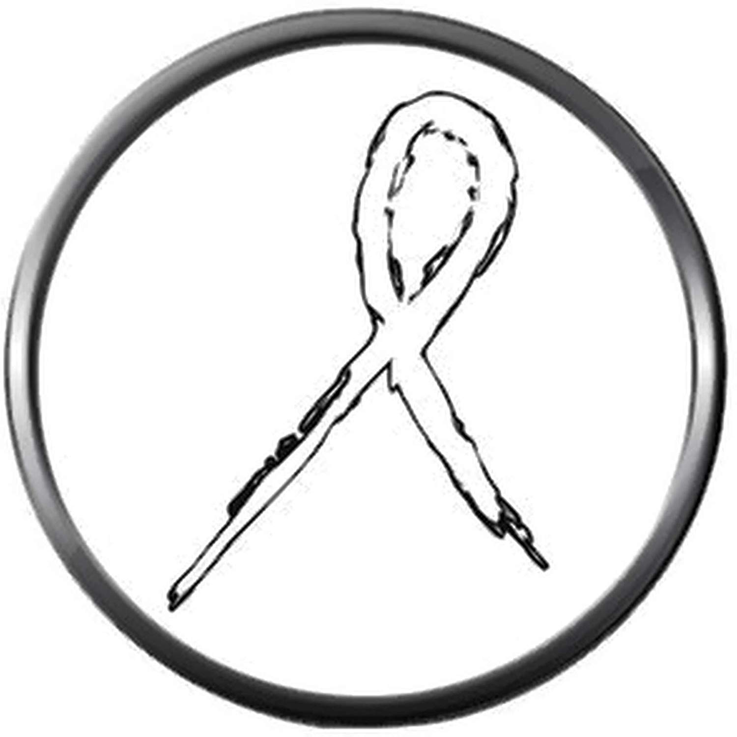 1500x1500 Sketch Art Lung Cancer White Ribbon Support Awareness - Ribbon Line Drawing