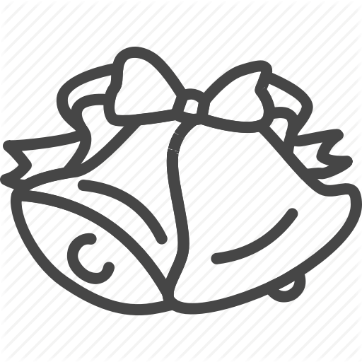 512x512 bell, christmas, holidays, line, outline, ribbon, xmas icon - Ribbon Line Drawing