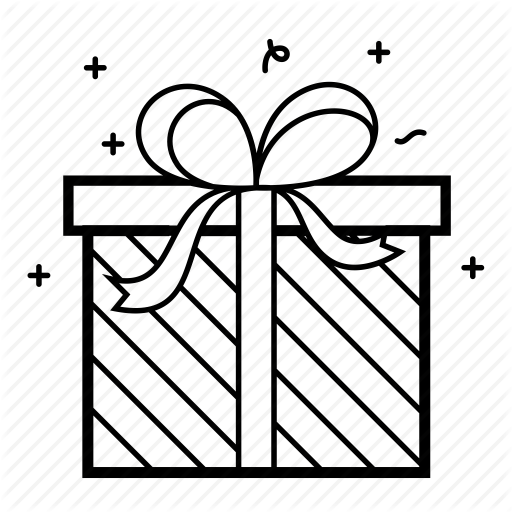 512x512 Birthday, Bow, Gift, Line, Present, Ribbon, Sparkle Icon - Ribbon Line Drawing