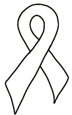 236x377 Breast Cancer Ribbon Outline - Ribbon Outline Drawing