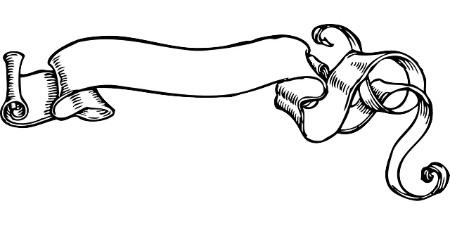 640x320 Drawing Scrolls Ribbon Transparent Png Clipart Free Download - Ribbon Outline Drawing