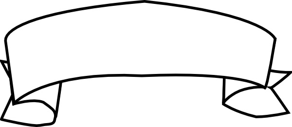 600x261 Ribbon Outline Clip Art Free Vector In Open Office Drawing - Ribbon Outline Drawing