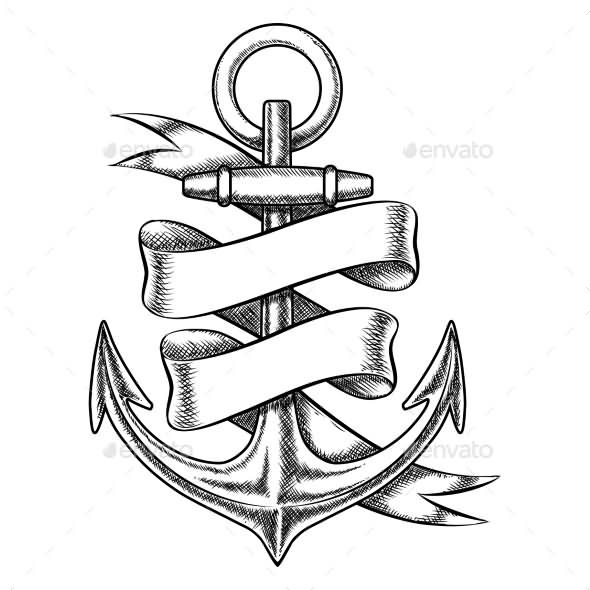 590x590 Scroll Ribbon Tattoo Designs And Images - Ribbon Tattoo Drawings