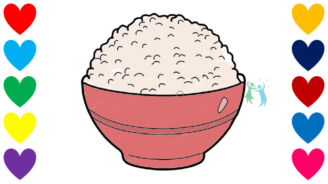 1280x720 how to draw rice bowl for baby drawings and coloring book - Rice Drawing