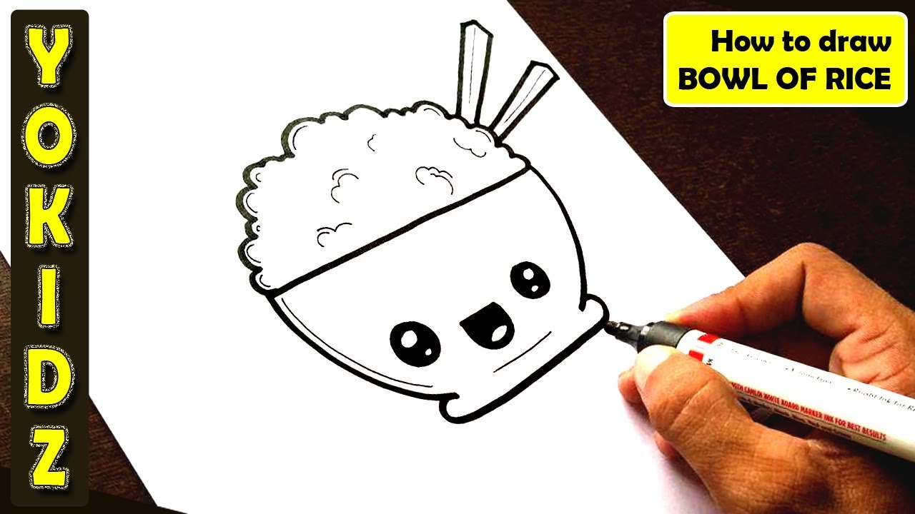 1280x720 how to draw bowl of rice - Rice Drawing