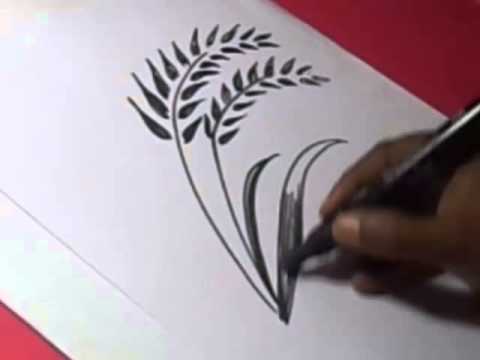 480x360 how to draw rice seeds drawing for kids step - Rice Plant Drawing