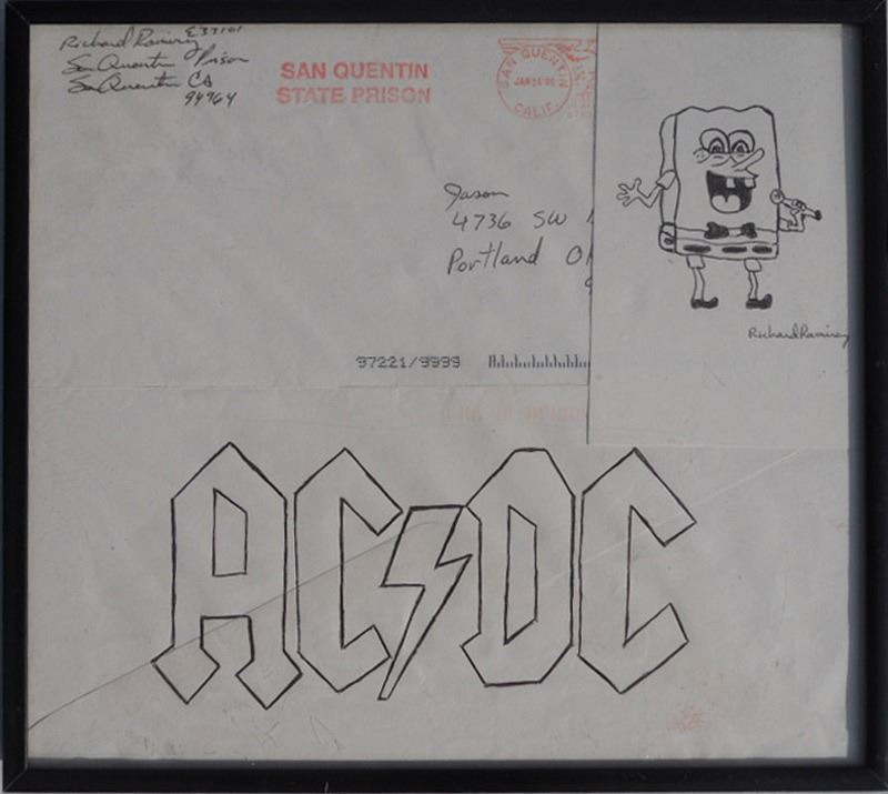 800x715 Richard Ramirez, Ac Dc And Spongebob Squarepants, Ink Drawing - Richard Ramirez Drawing