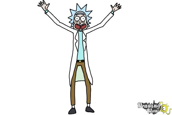 600x400 How To Draw Rick And Morty - Rick And Morty Drawing