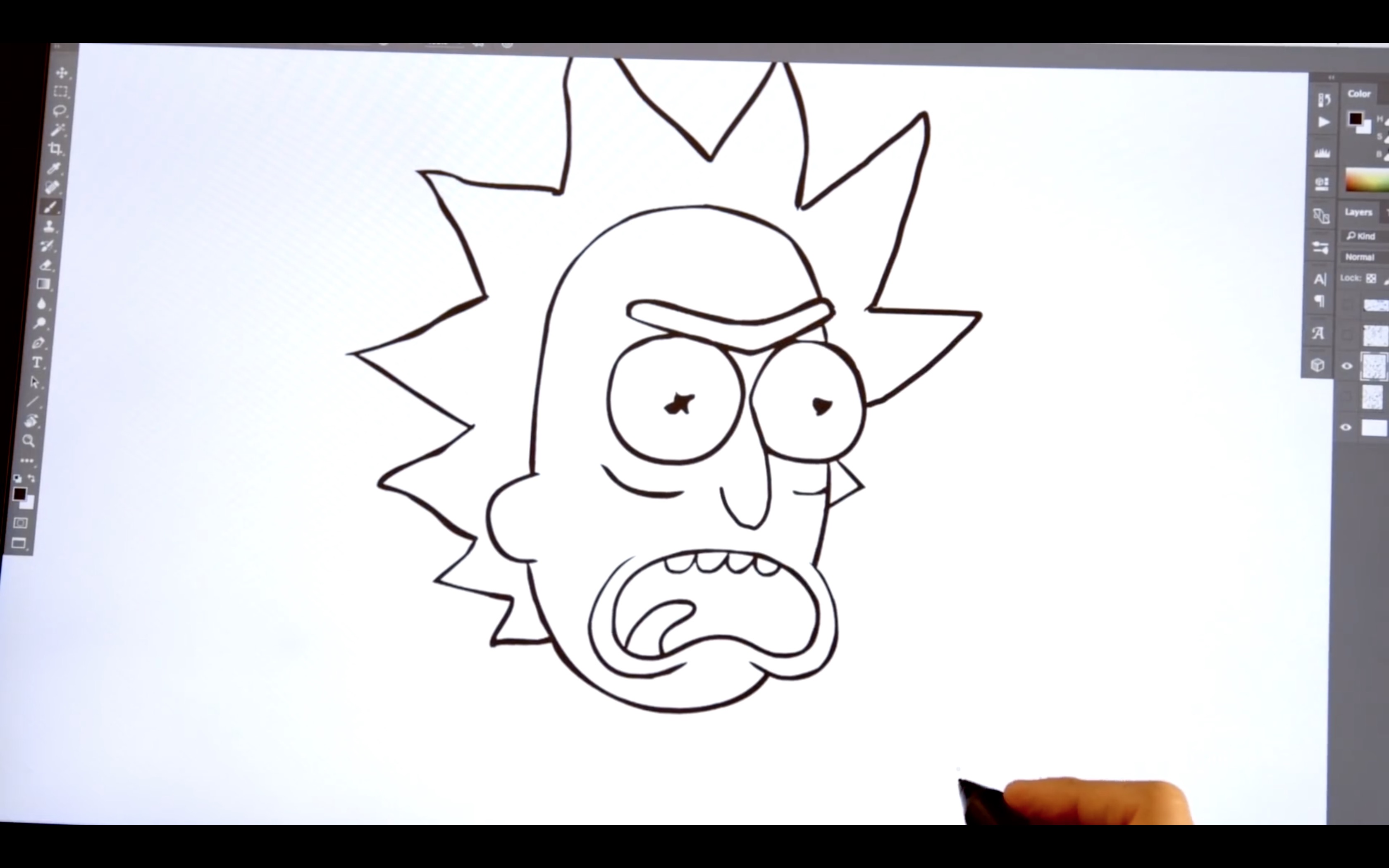 Learn How To Draw Rick From Rick And Morty (rick And Morty) Step By B52