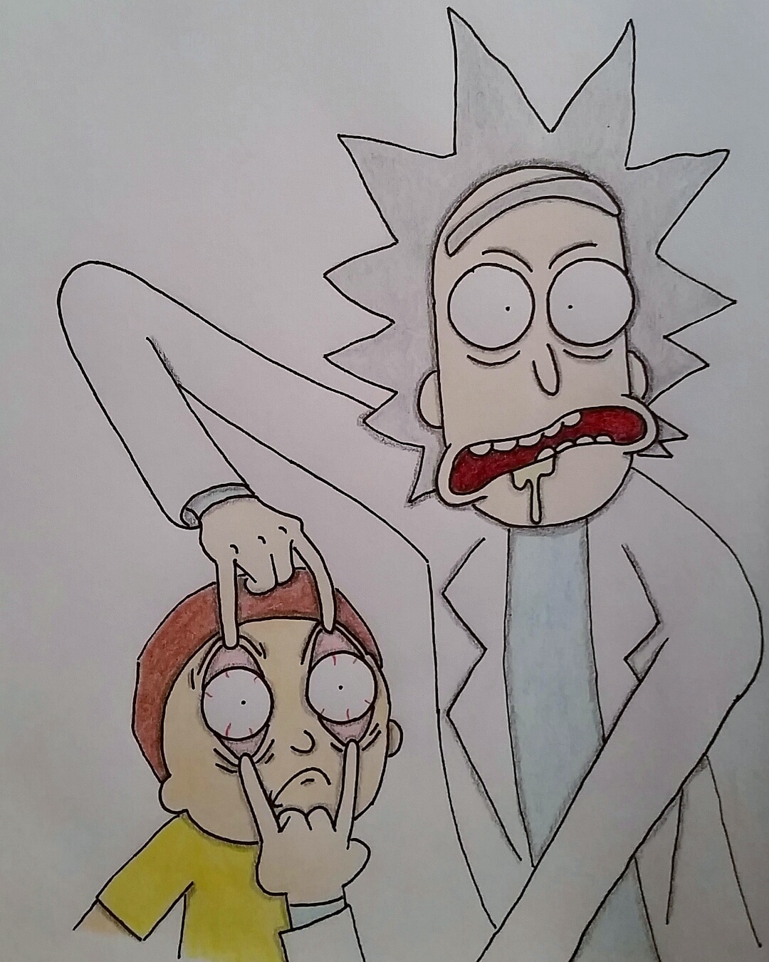 1080x1350 rick and morty - Rick And Morty Drawing.