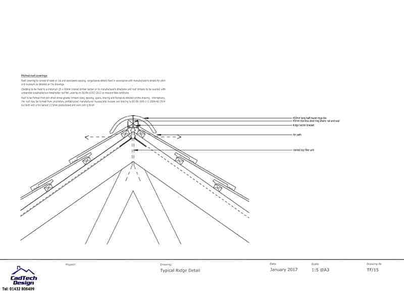 800x600 typical ridge detail drawing - Ridge Drawing