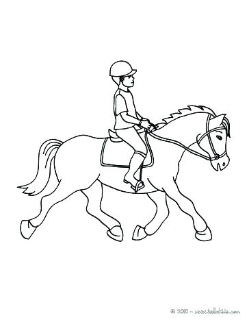 364x470 Horse And Rider Coloring Pages Coloring Pro - Riding A Horse Drawing
