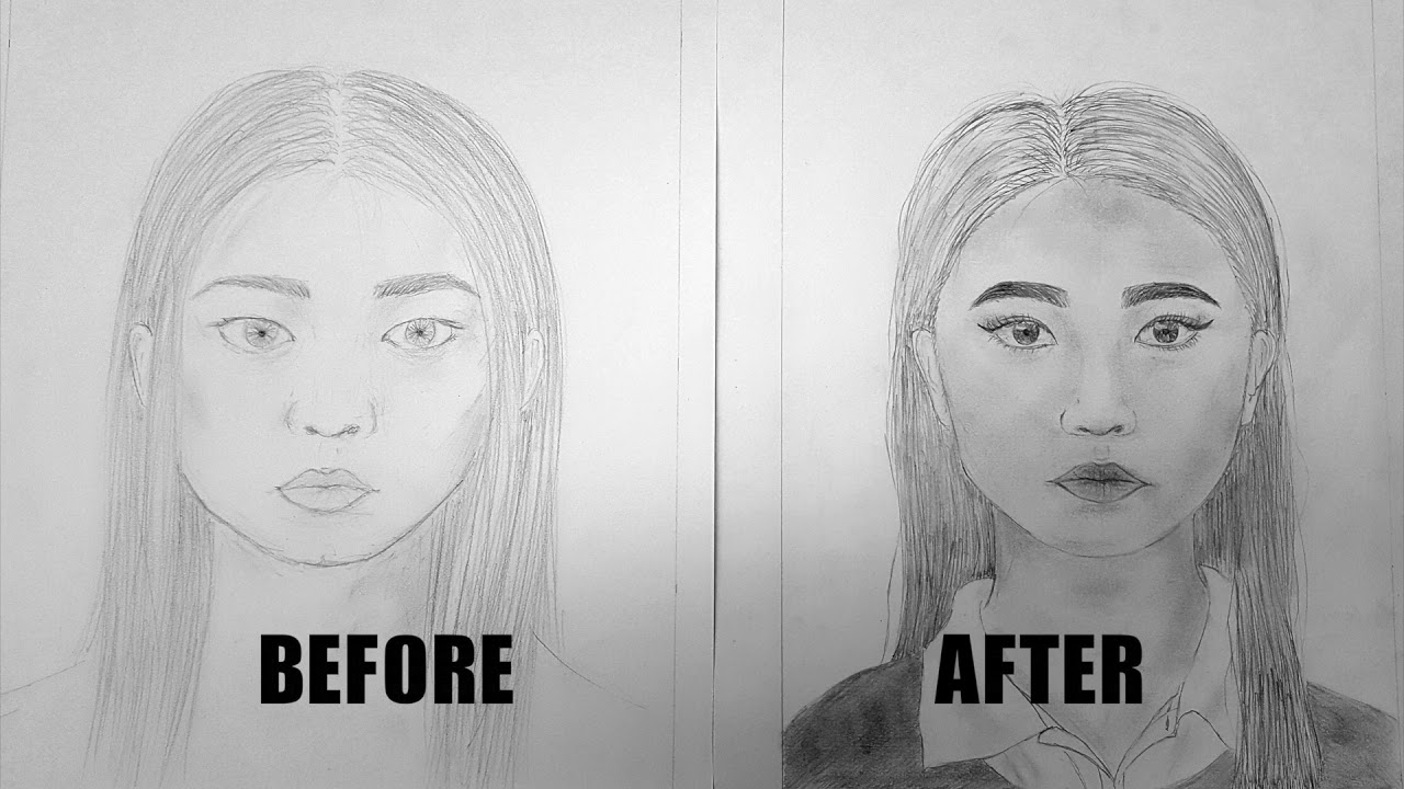 1280x720 drawing on right side brain before after portraits - Right Drawing