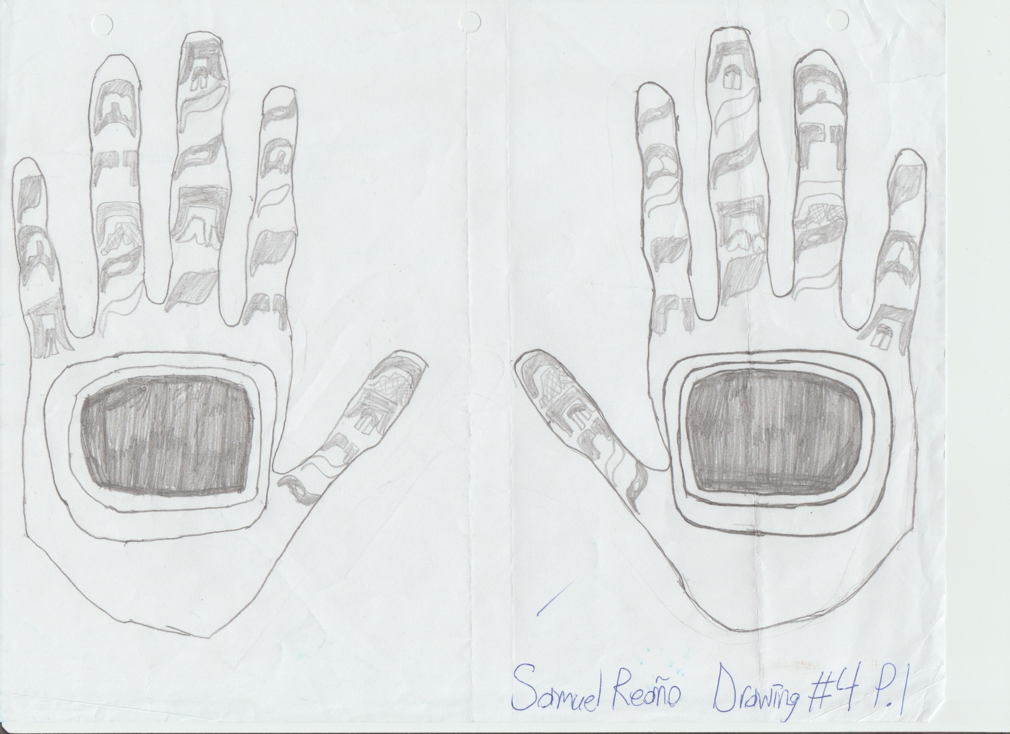 3507x2550 kwakiutl forms hands drawing - Right Hand Drawing