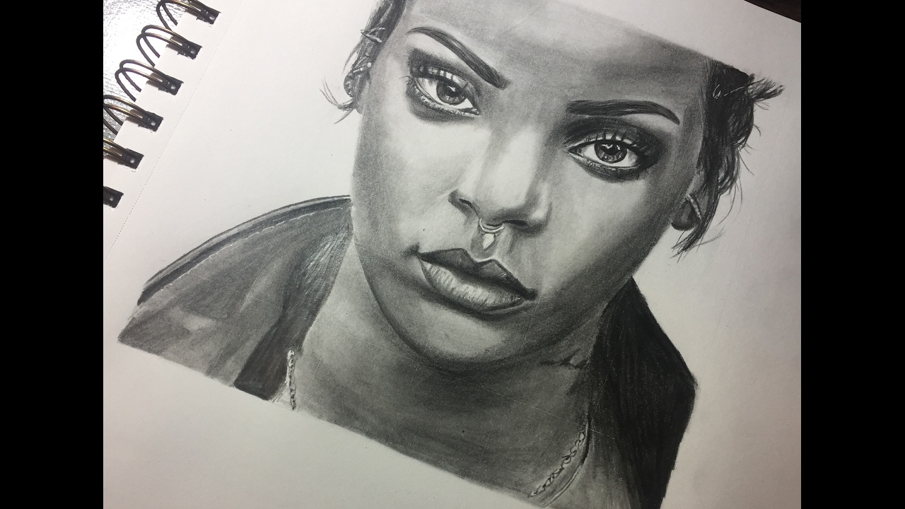 1280x720 How To Draw Rihanna - Rihanna Drawing