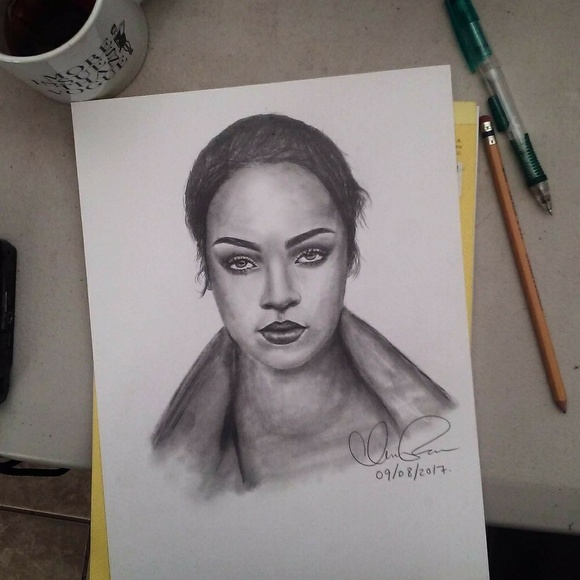 580x580 Other Rihanna Drawing Poshmark - Rihanna Drawing