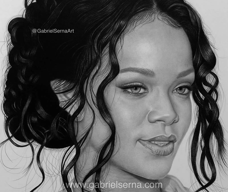 800x675 Pencil Drawing - Rihanna Drawing
