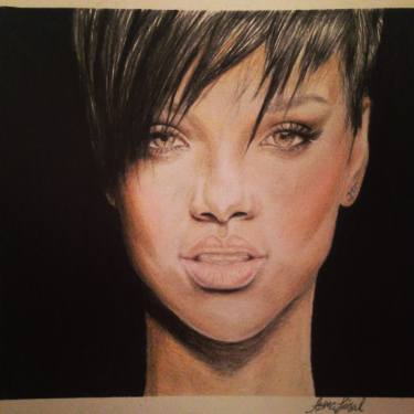 375x375 Rihanna Drawing - Rihanna Drawing