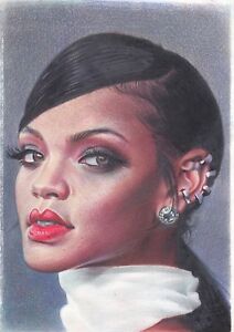 212x300 Rihanna Art Pencil Drawing Original Ebay - Rihanna Drawing