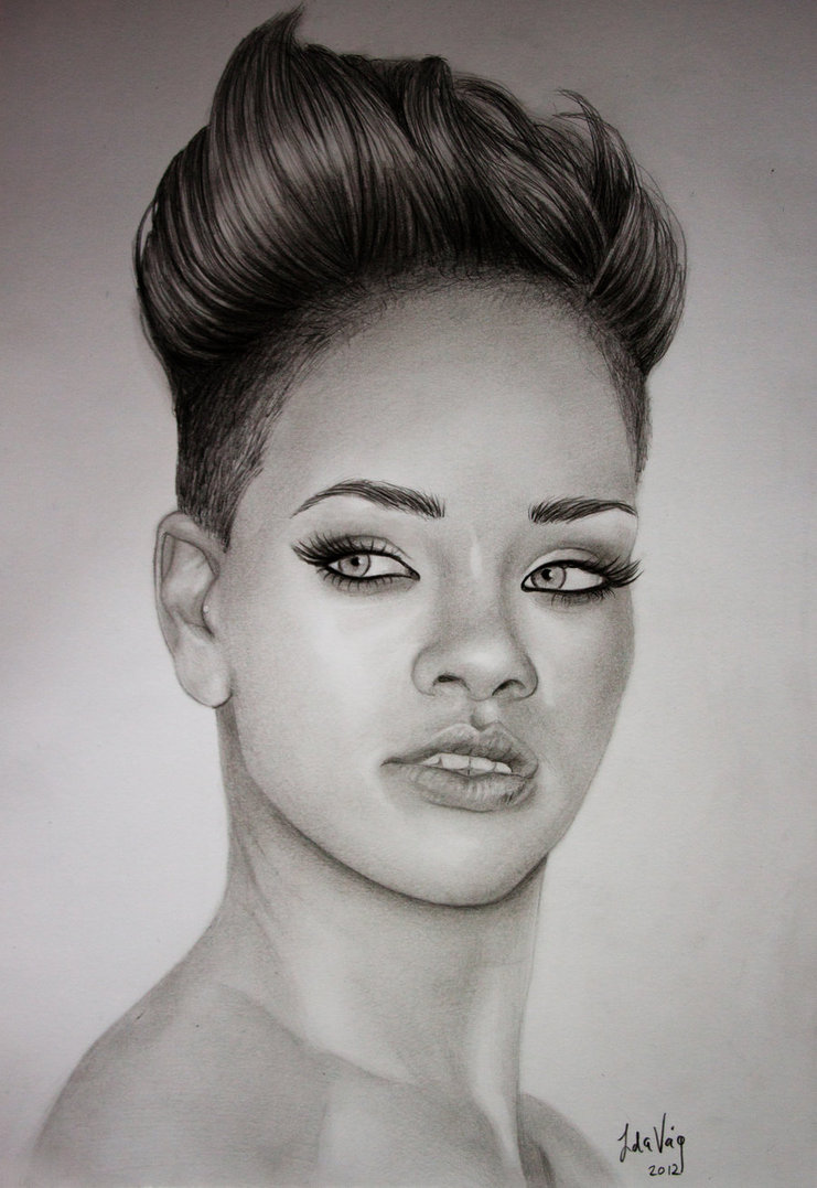 741x1077 Rihanna Drawing Beautiful Art Drawing Skill - Rihanna Drawing