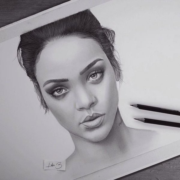 600x600 Rihanna Drawing For Free Download - Rihanna Drawing