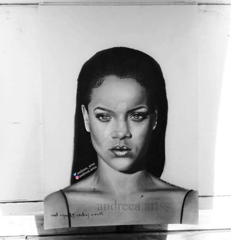 877x912 Rihanna Drawing - Rihanna Drawing