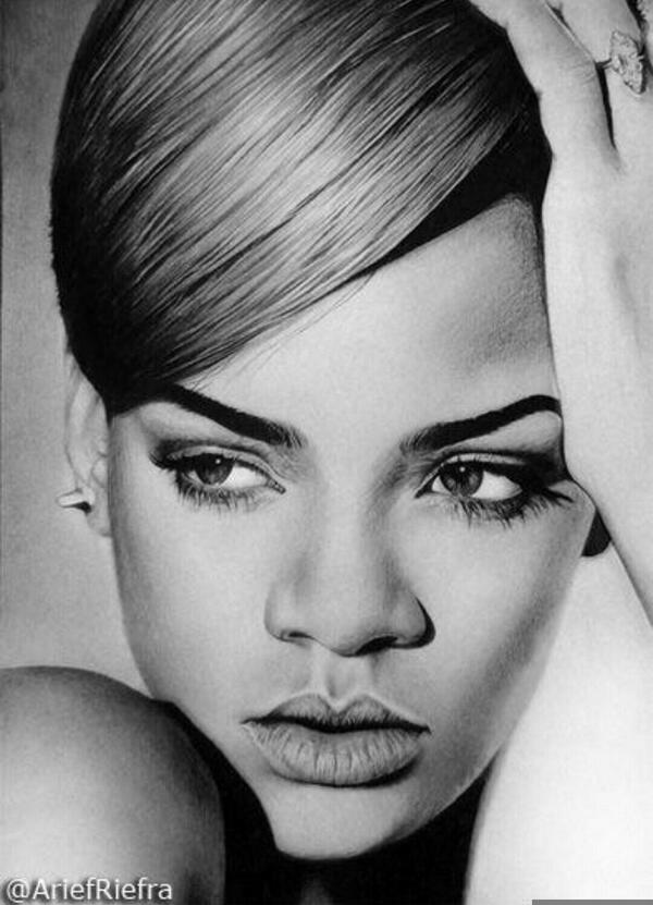 600x831 sick art on twitter rihanna drawing - Rihanna Drawing