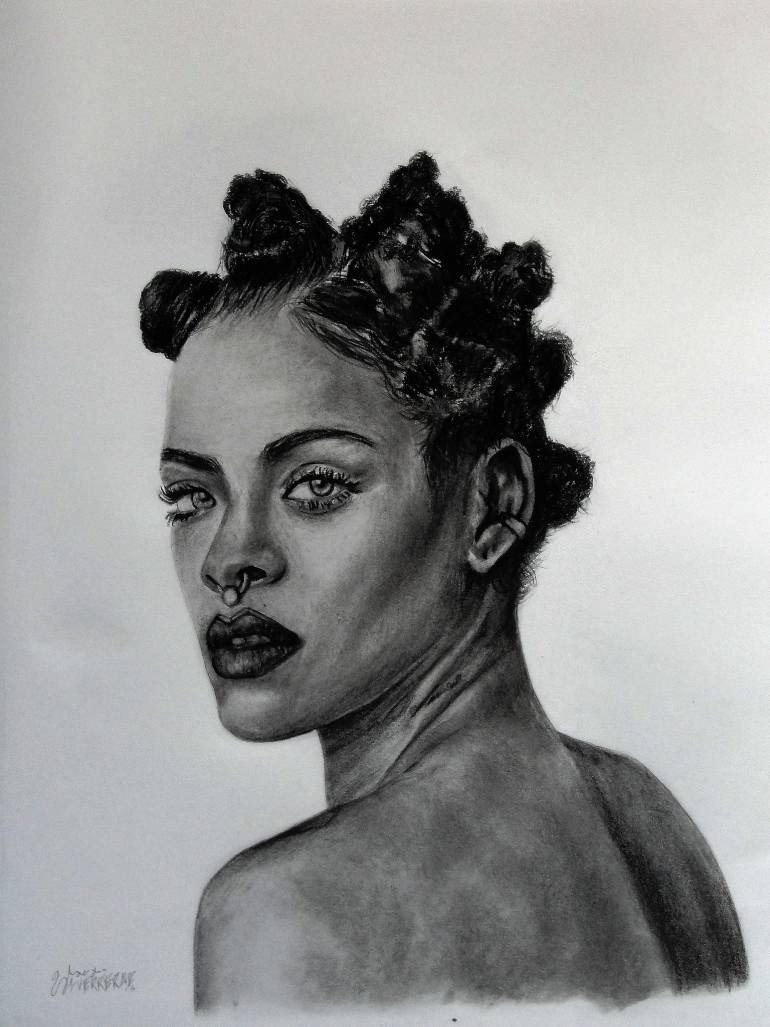 770x1027 Portrait Rihanna Drawing - Rihanna Drawing