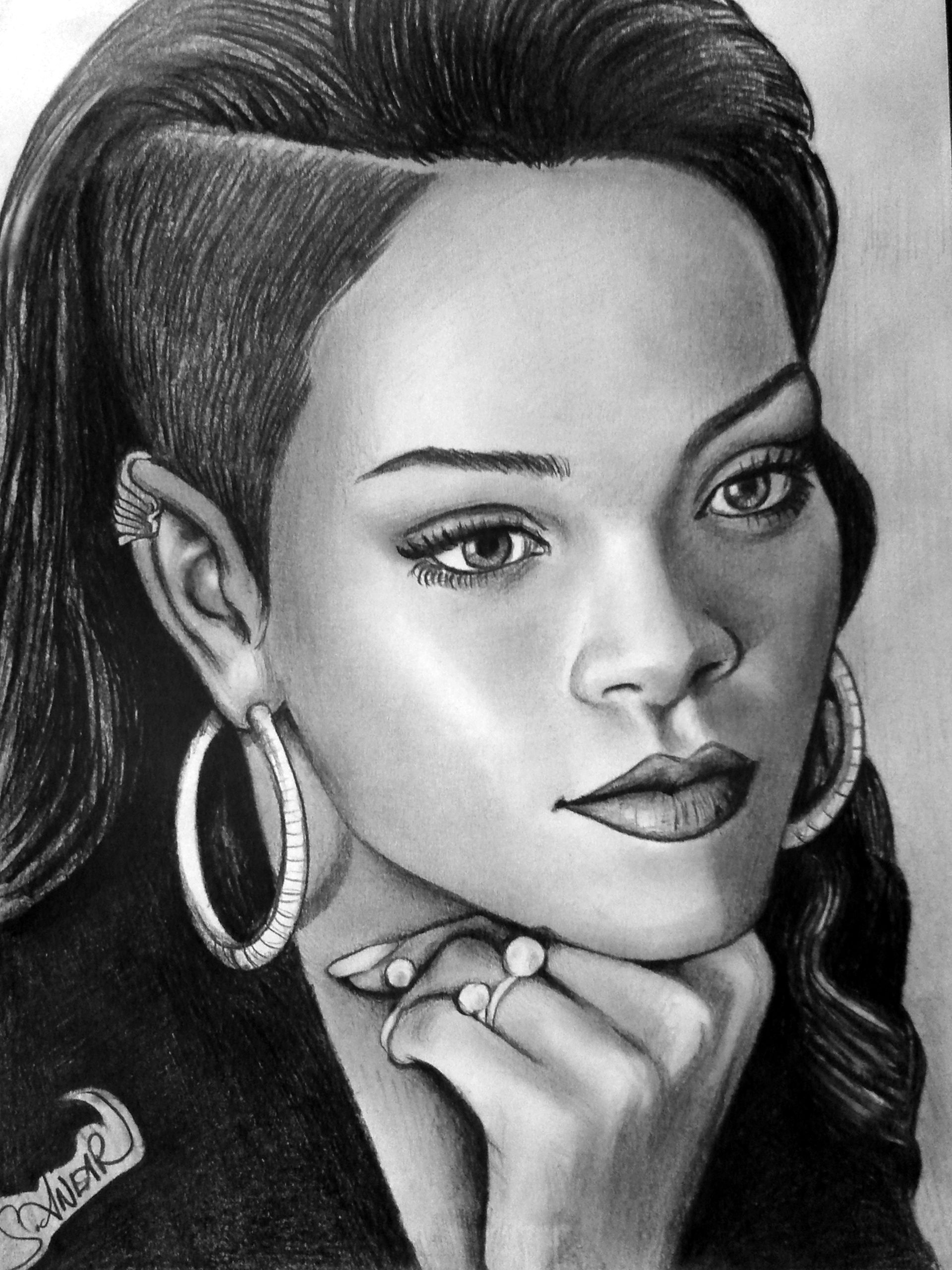 1920x2560 Charcoal Drawing Rihanna My Drawing Collection - Rihanna Drawing