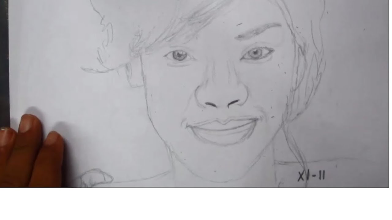 1280x720 How To Draw Rihanna Step - Rihanna Drawing Step By Step