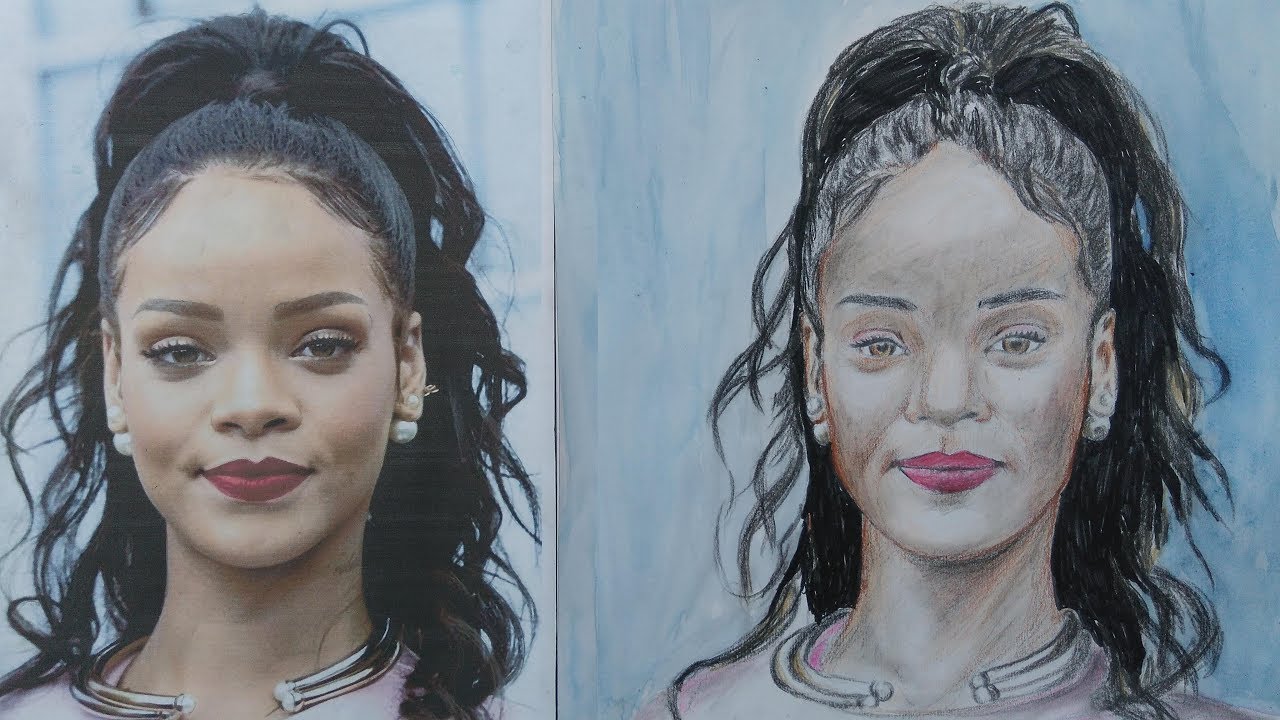 Rihanna Drawing Step By Step at Explore collection